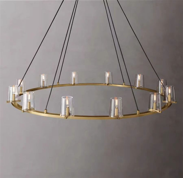 Pauillac Clear Glass Round Chandelier 36" 48" 60"