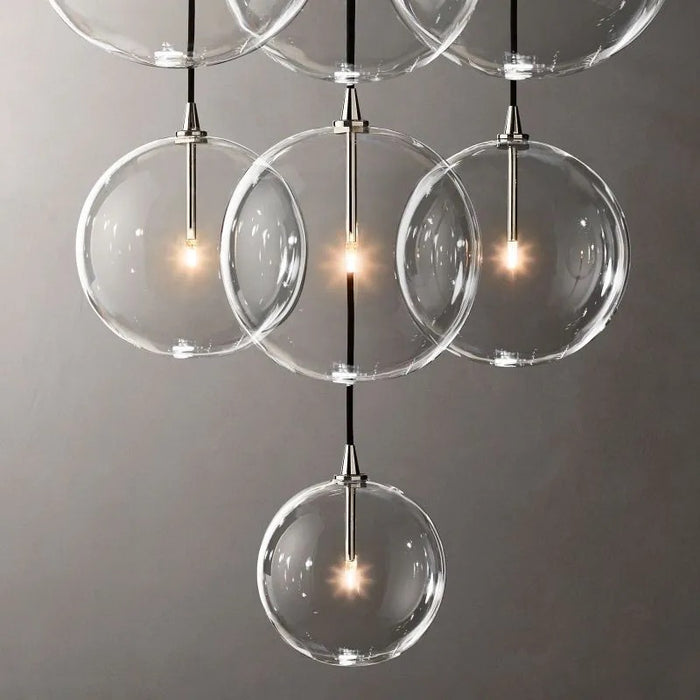 Glass Globe Modern Cluster Chandelier 24"