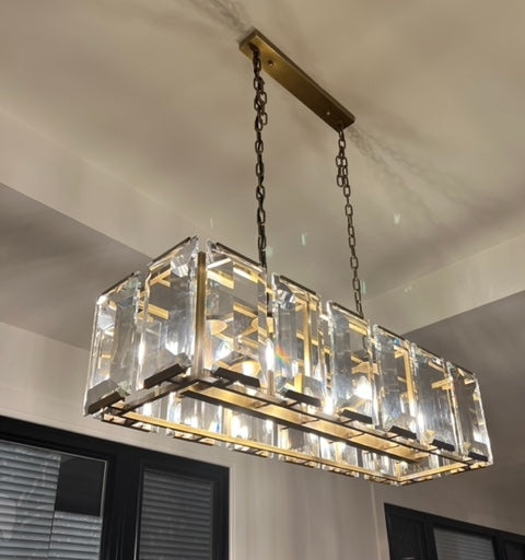 Harlow Multi Crystal Rectangular Chandelier