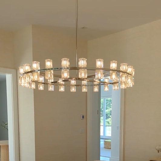 Arcachon Crystal Round Chandelier 42"（customized size）