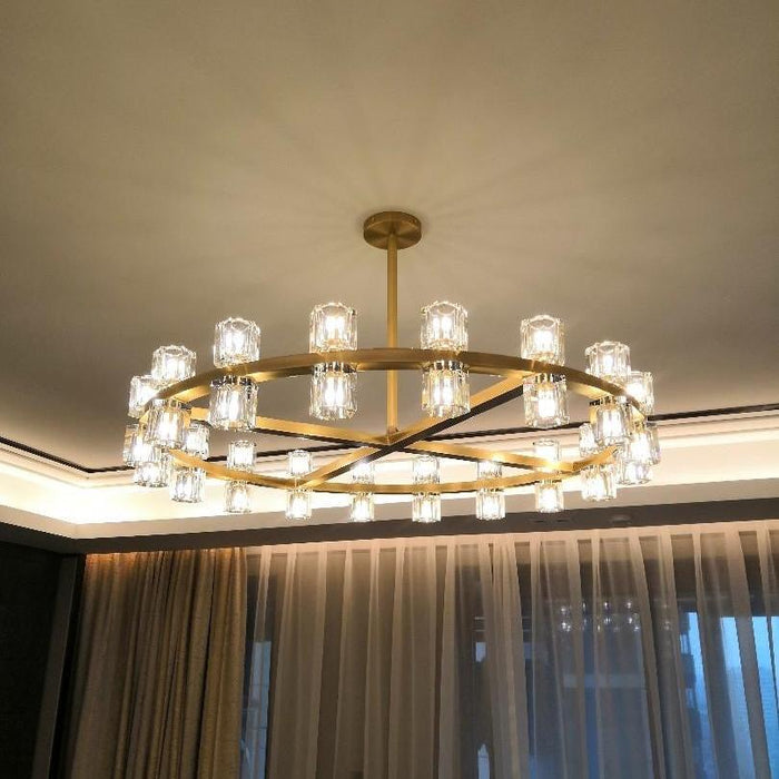 Arcachon Crystal Round Chandelier 36"