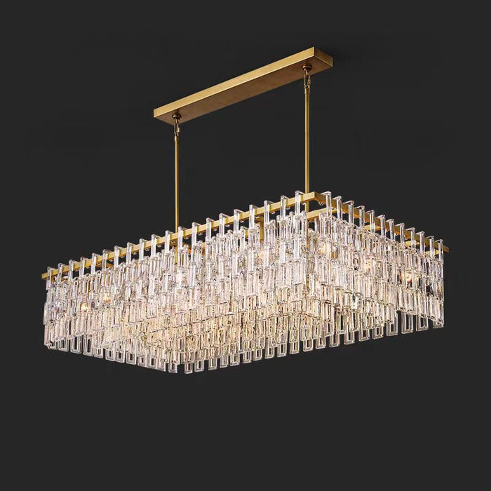 Marignan K9 Crystal Rectangular Chandelier 60"