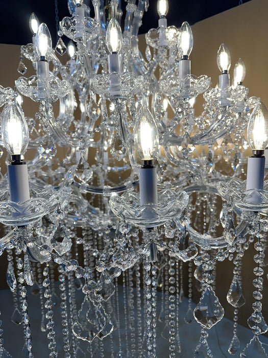 Empire candlestick Royal Crystal chandelier 60”