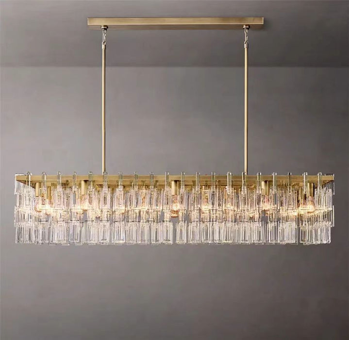 Marignan K9 Crystal Rectangular Chandelier 60"