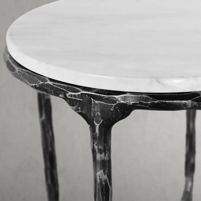 Thaddeus Marble Round Side Table 18"D