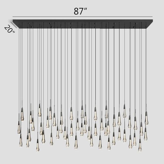 Solitaire Linear Chandelier 37"50"70"87"120"