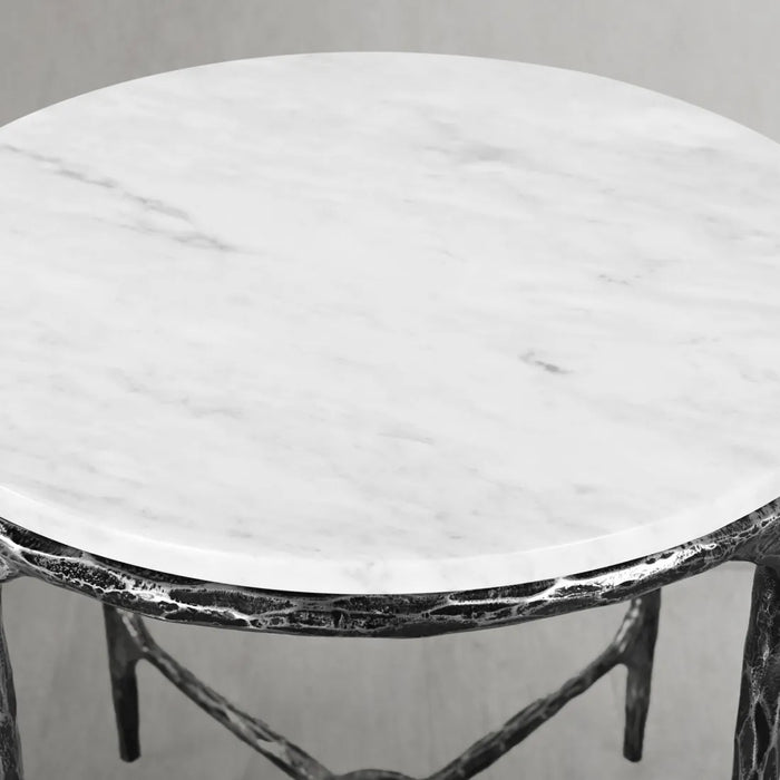 Thaddeus Marble Round Side Table 18"D