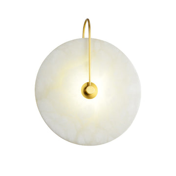 Charlene Marble Round Bedroom Wall Sconce
