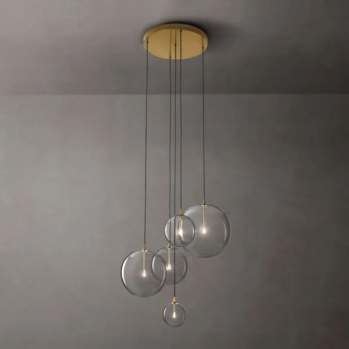 Glass Globe Modern Cluster Chandelier 24"