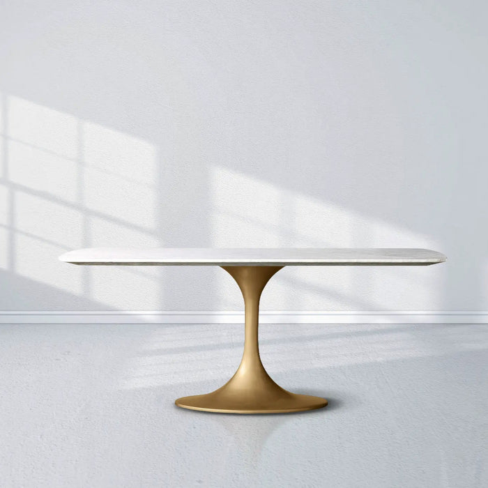 Saint Germain Stone Dining Table With Launette Base