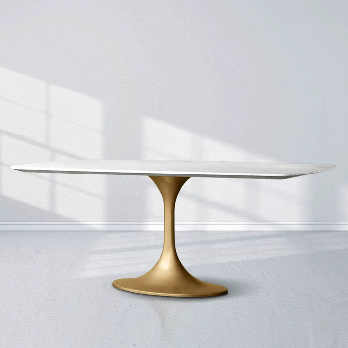 Saint Germain Stone Dining Table With Launette Base