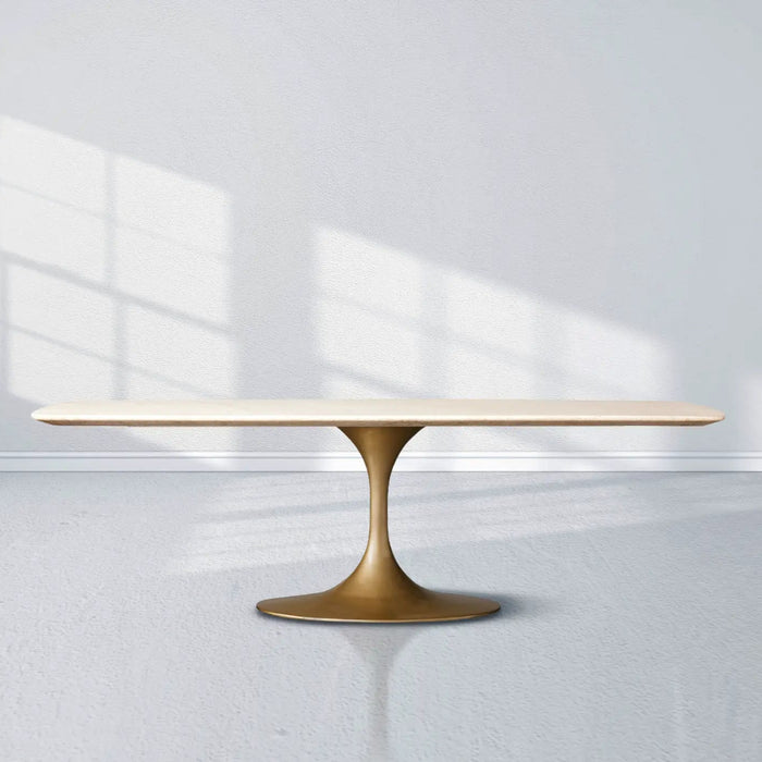 Saint Germain Stone Dining Table With Launette Base