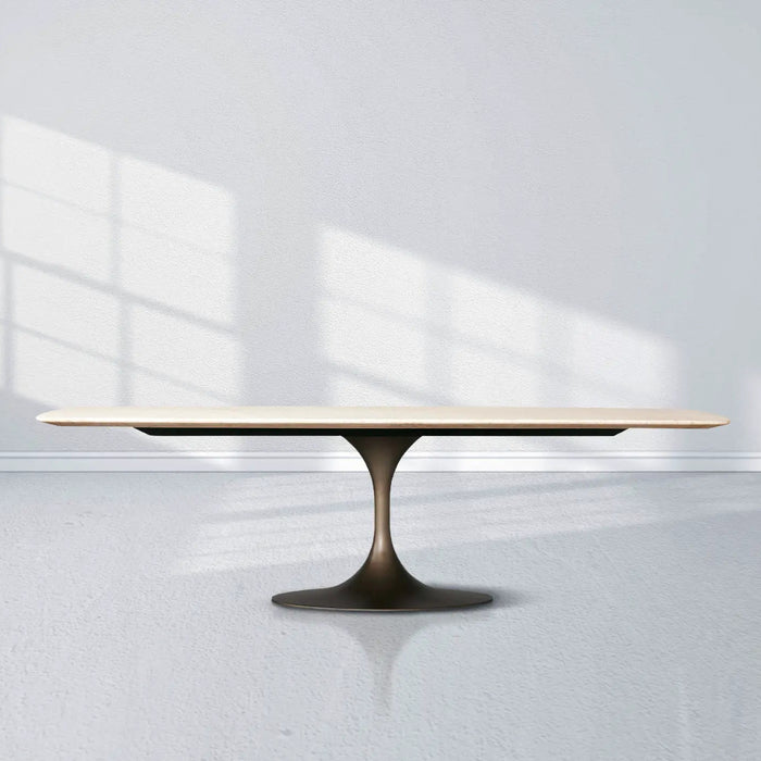 Saint Germain Stone Dining Table With Launette Base