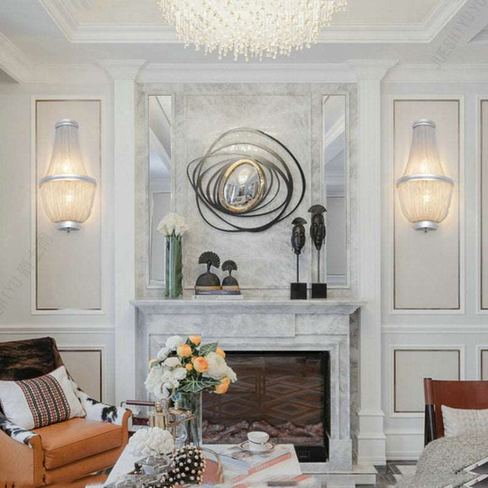 Aluminum Chain Wall Sconce forLiving Room