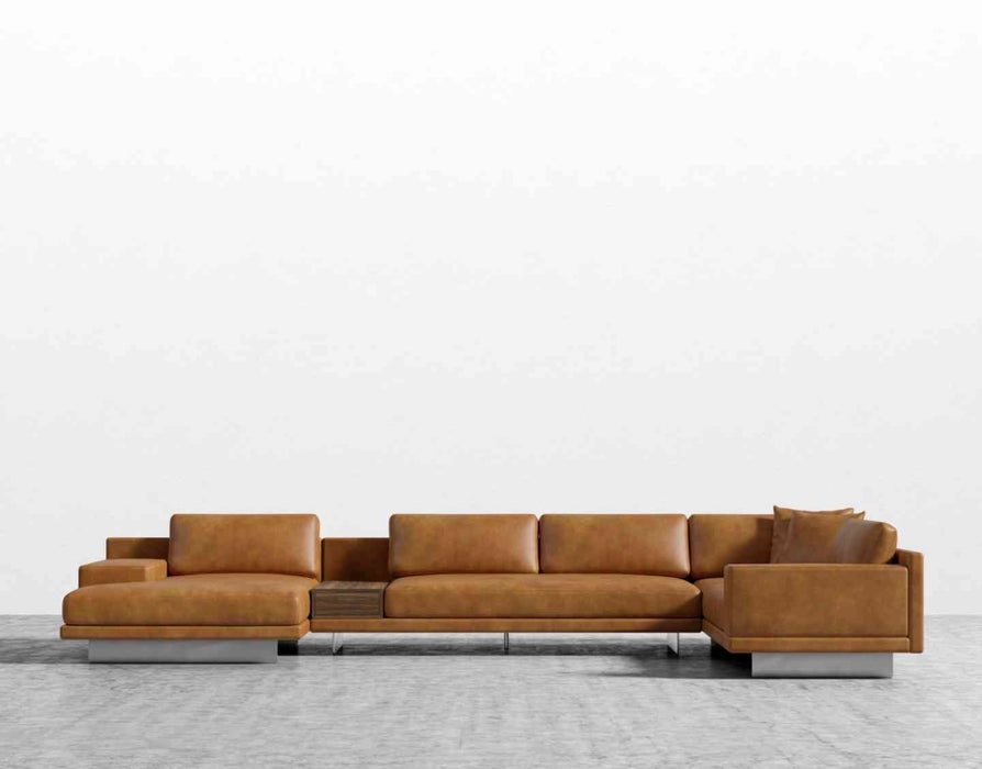 Italian Leather Sofa(Right hand facing )