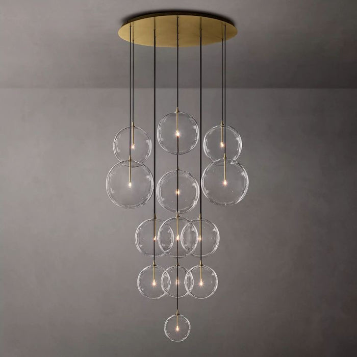 Glass Globe Modern Cluster Chandelier 44"