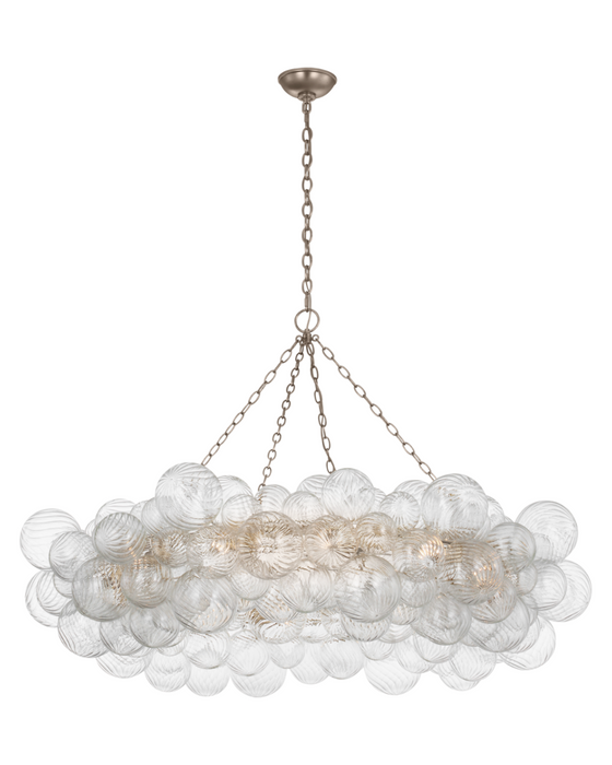 Talia 54" Ring Chandelier-Sliver leaf finish