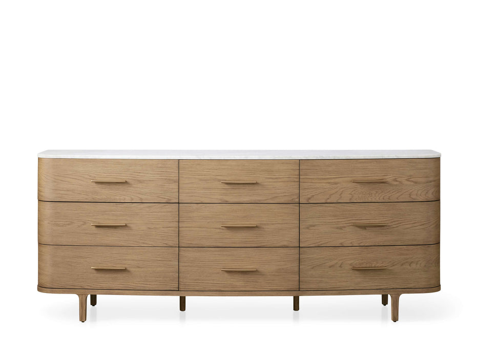 Danny Nine Drawer Dresser（Fawn/Carrara）