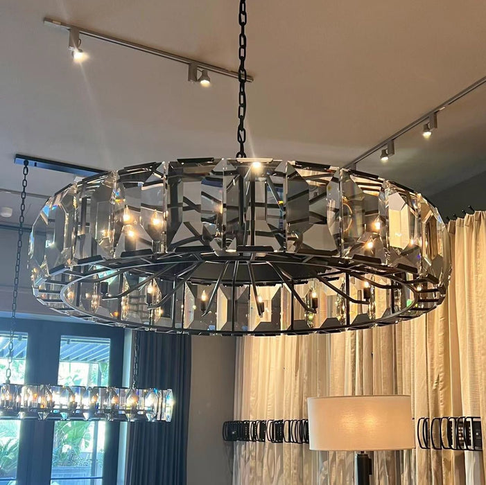 Harlow Multicurve Crystal Round Chandelier