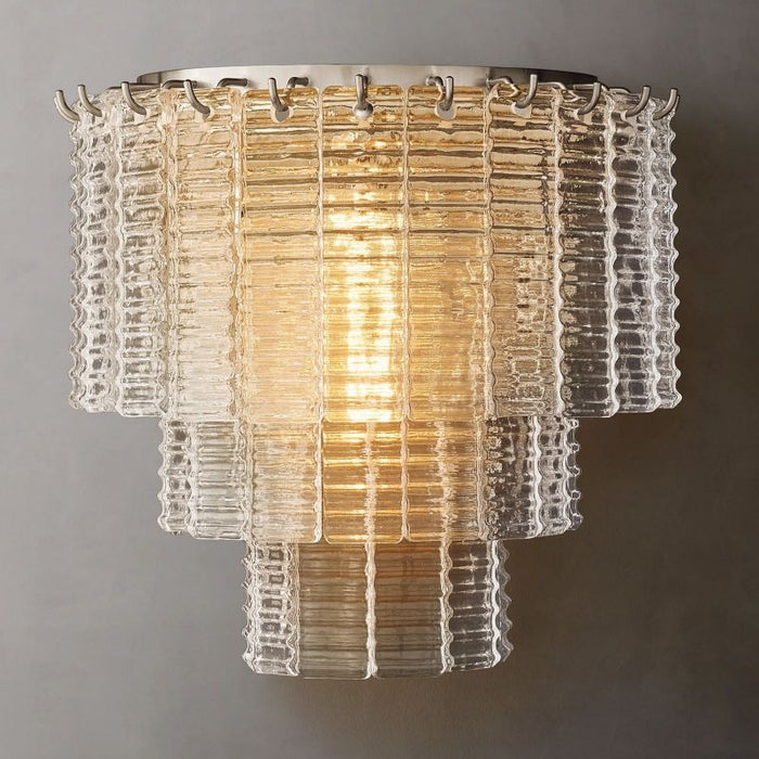 Sirene Clear Smoke Glass Wall Sconce