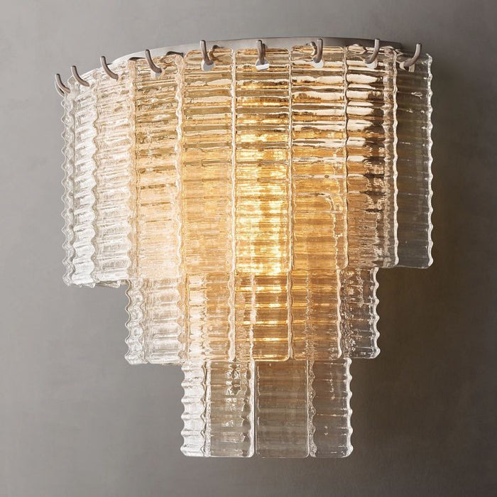 Sirene Clear Smoke Glass Wall Sconce