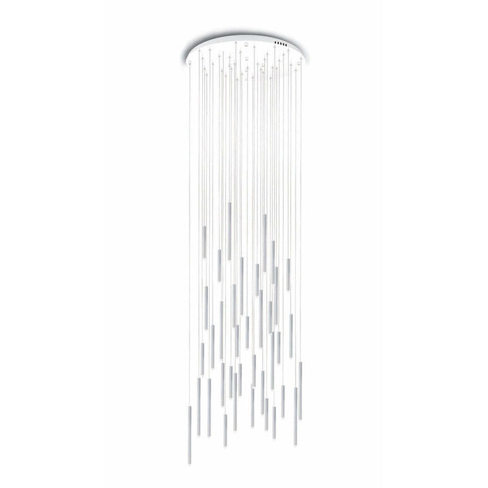 Bellini Round Metal Tubular Pendant Light Chandelier