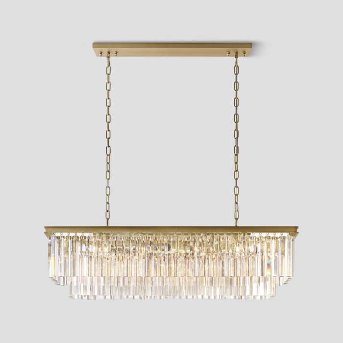 Odeon Crystal  2-Layer Rectangle Chandelier