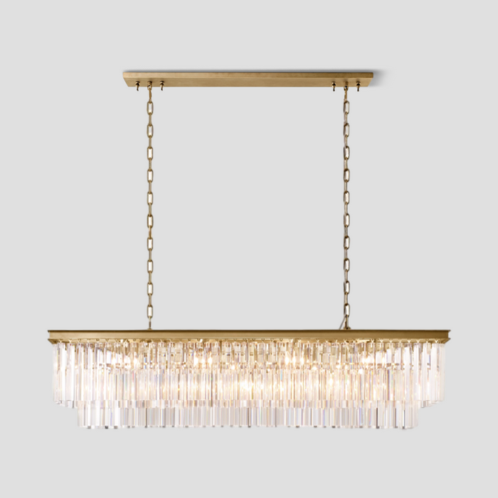 Odeon Crystal  2-Layer Rectangle Chandelier