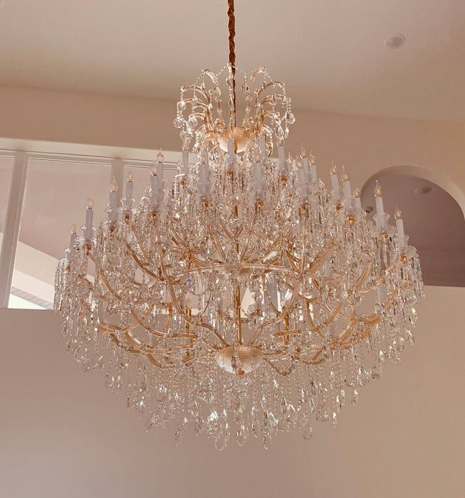 Empire candlestick Royal Crystal chandelier 60”