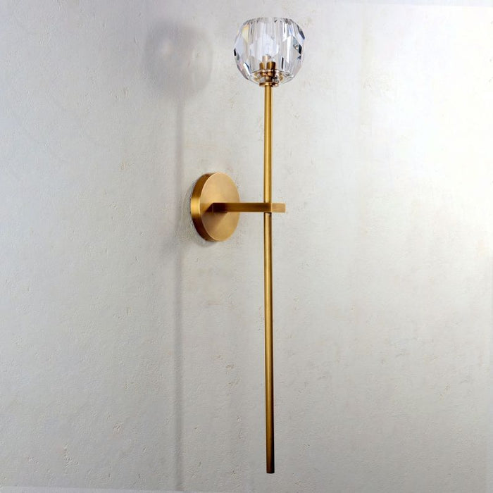 Bille De Clear Crystal Ball Wall Sconce 28"H