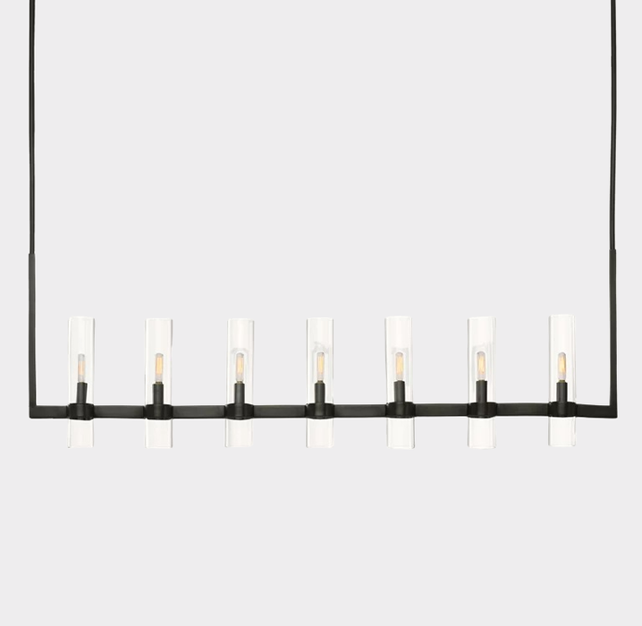 Ravelle Glass Linear Chandelier 59"