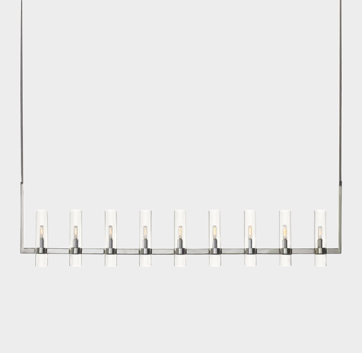 Ravelle Glass Linear Chandelier 72"