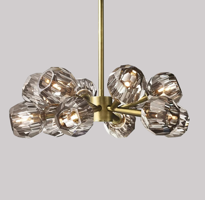 Bille De Crystal Ball Round Chandelier 24"