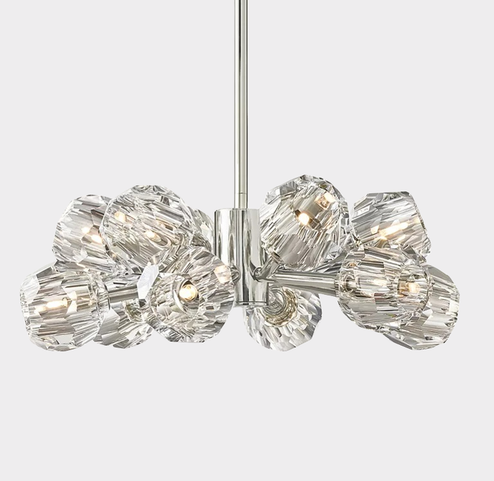 Bille De Crystal Ball Round Chandelier 24"