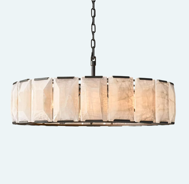 Harlow Calcite Round Chandelier D 43"