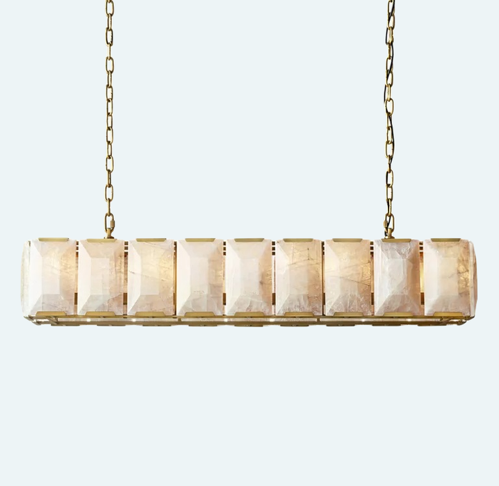 Harlow Calcite Rectangular Chandelier 62"