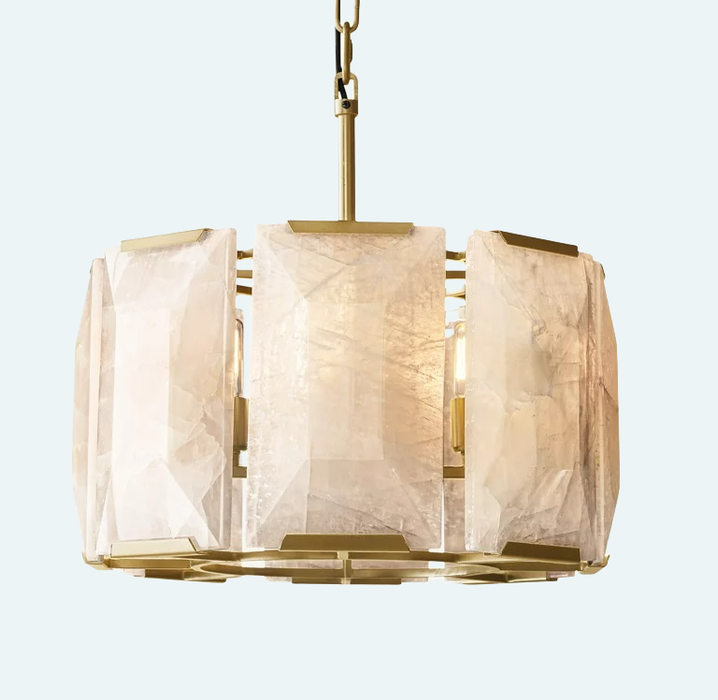 Harlow Calcite Round Chandelier 19"