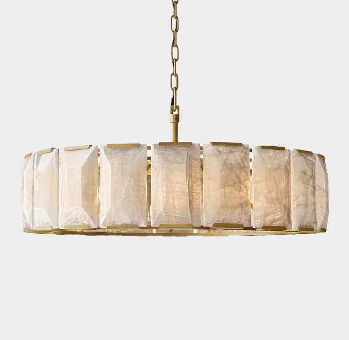 Harlow Calcite Round Chandelier D 43"