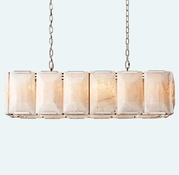 Harlow Calcite Rectangular Chandelier 42"