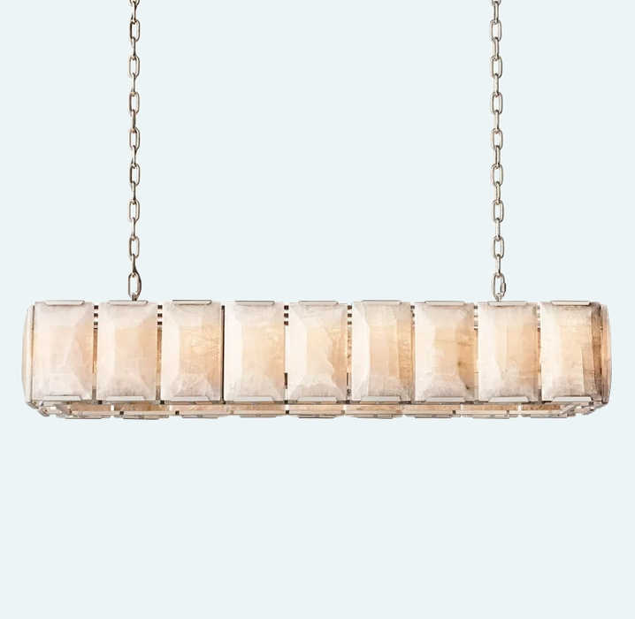 Harlow Calcite Rectangular Chandelier 62"