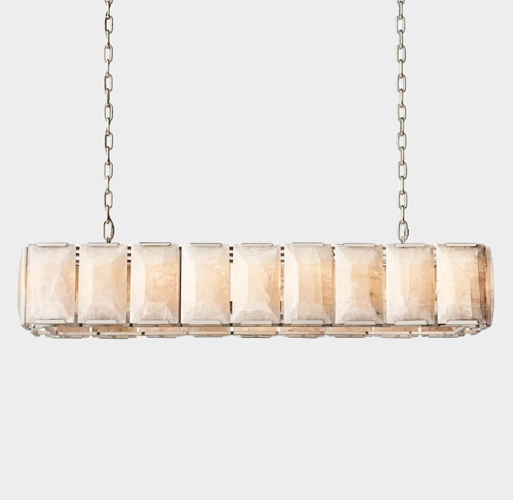 Harlow Calcite Rectangular Chandelier 55"