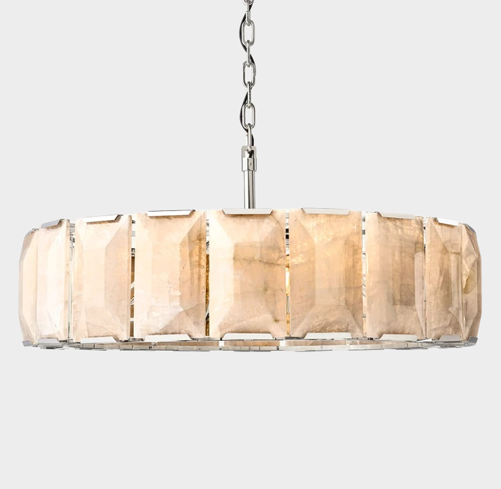 Harlow Calcite Round Chandelier D 43"