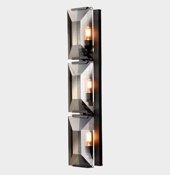 Harlow Crystal Triple Wall Sconce H 32"