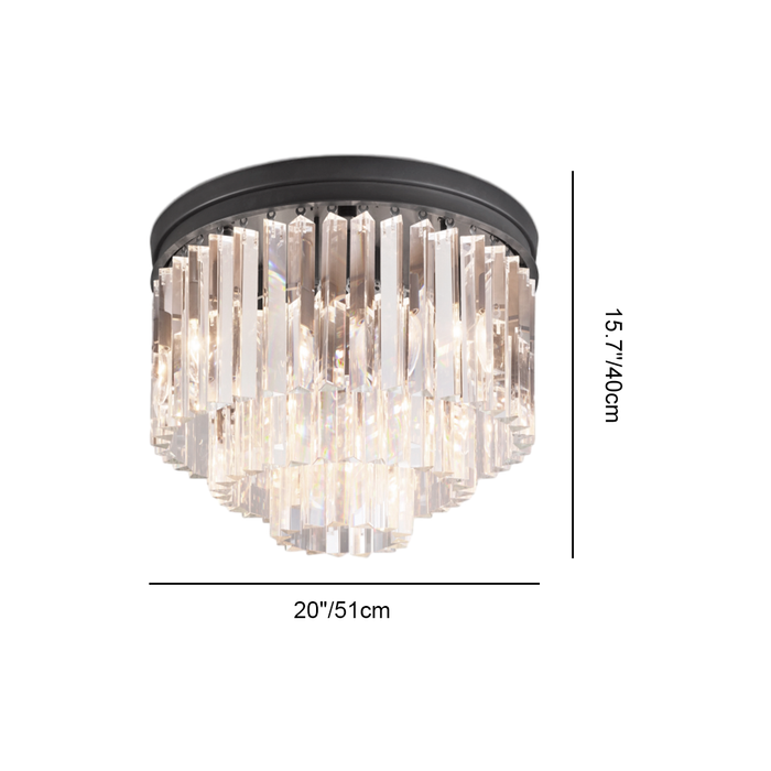 Odeon Crystal Multi-Layer Round Ceiling 20" 32"