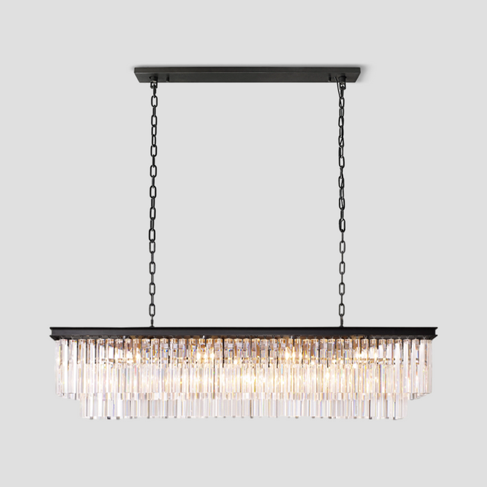 Odeon Crystal  2-Layer Rectangle Chandelier