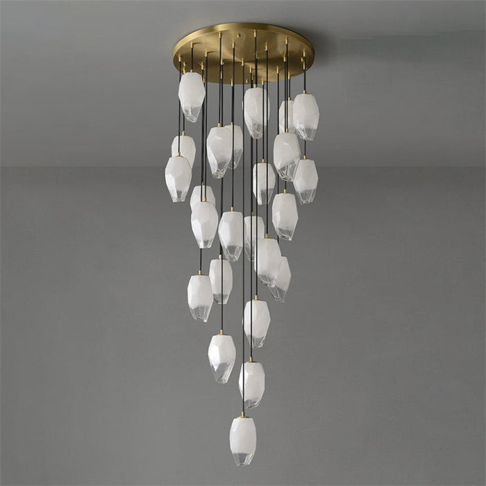 Vanessa glass long chandelier 24 Lights