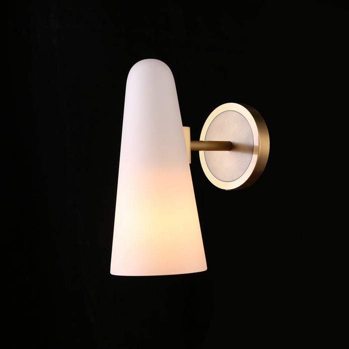 White Porcelain Single Shad Wall Sconce