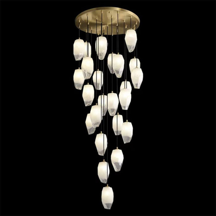 Vanessa glass long chandelier 24 Lights