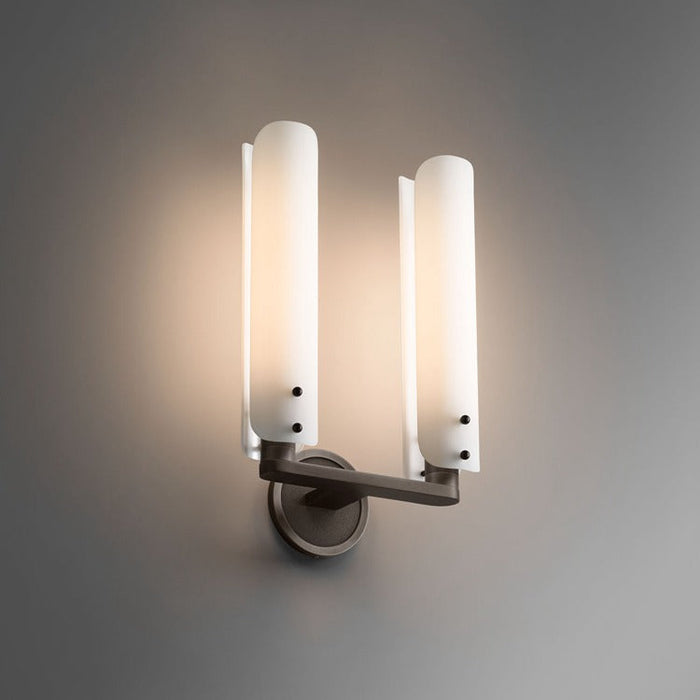 Alen Double White Glass Wall Sconce , Wall Lamps for Bedroom