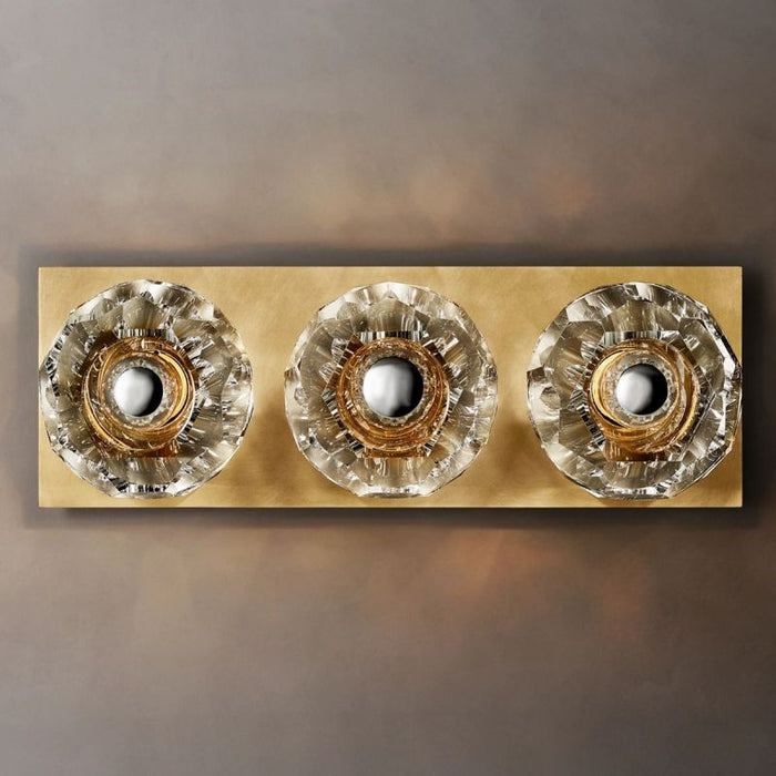 Bille De Crystal Ball Linear Short Wall Sconce